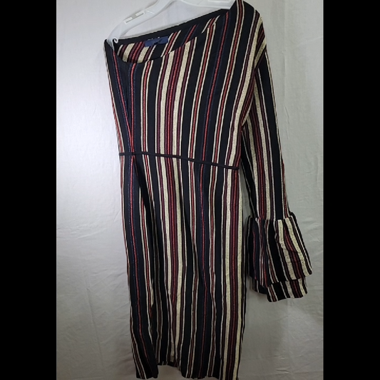 Rachel Roy Striped Off-the-Shoulder Mini Dress Size XL