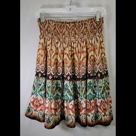 Tracy Evans Multi-Colored Tiered Print Skirt Size M