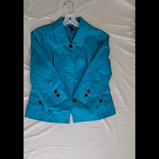 Stylish Cyan Jacket by east5th - Size M