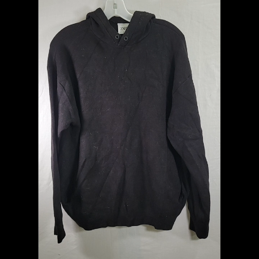 ZARA Women's Black Hoodie Size L