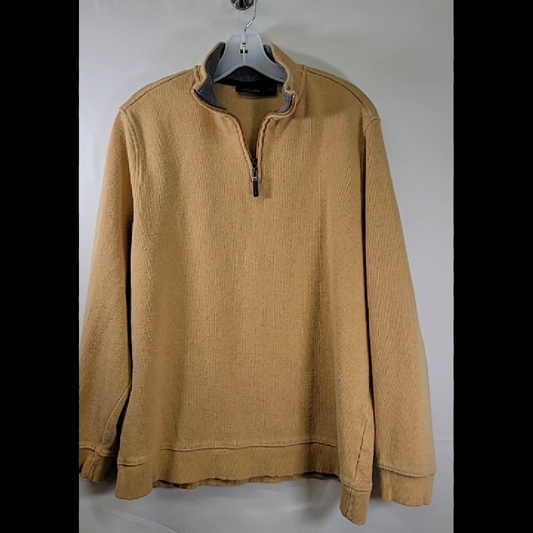 Tasso Elba Men's Tan Cotton Pullover Size L
