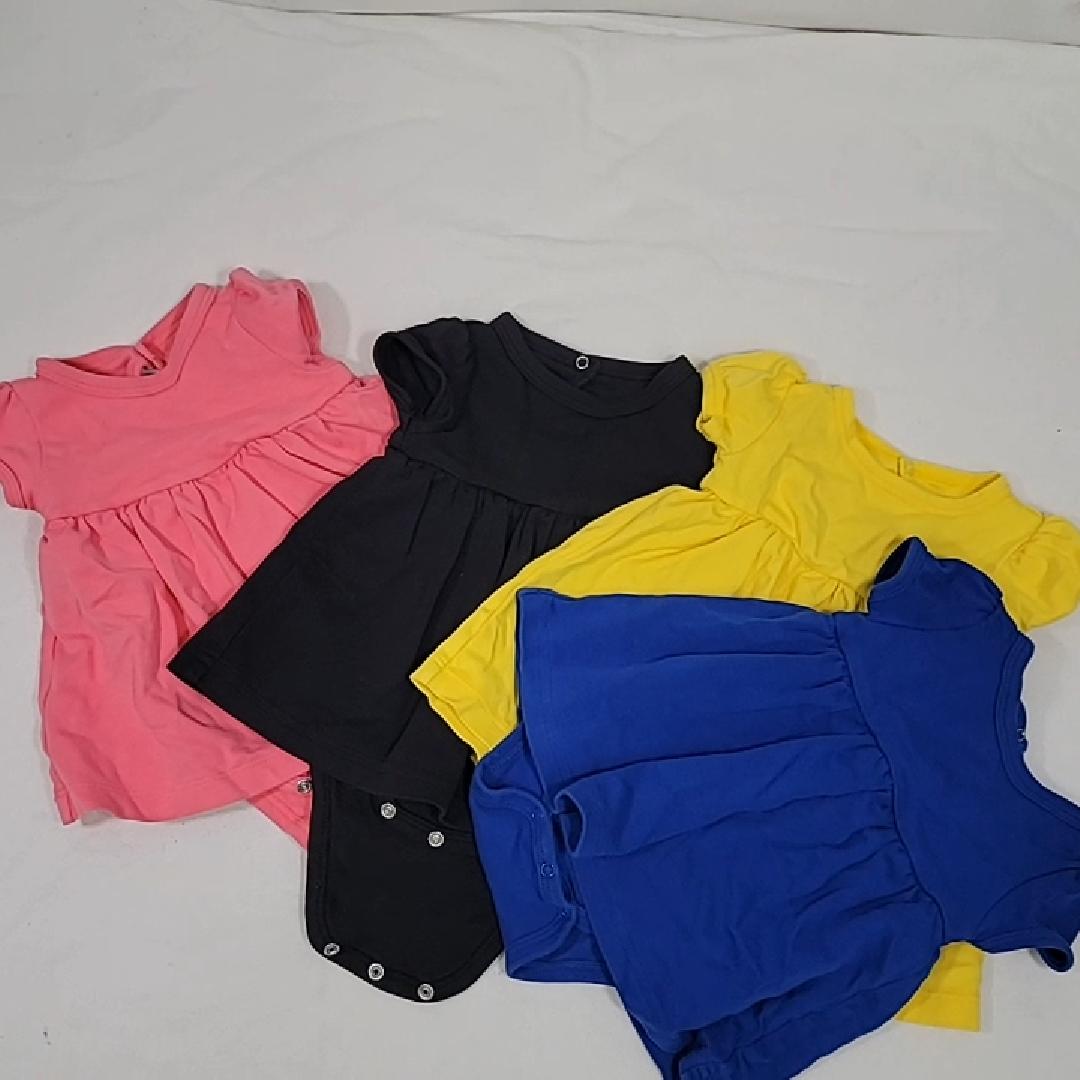 Primary Baby Dress Onesie Size 3-6 (Set of 4)
