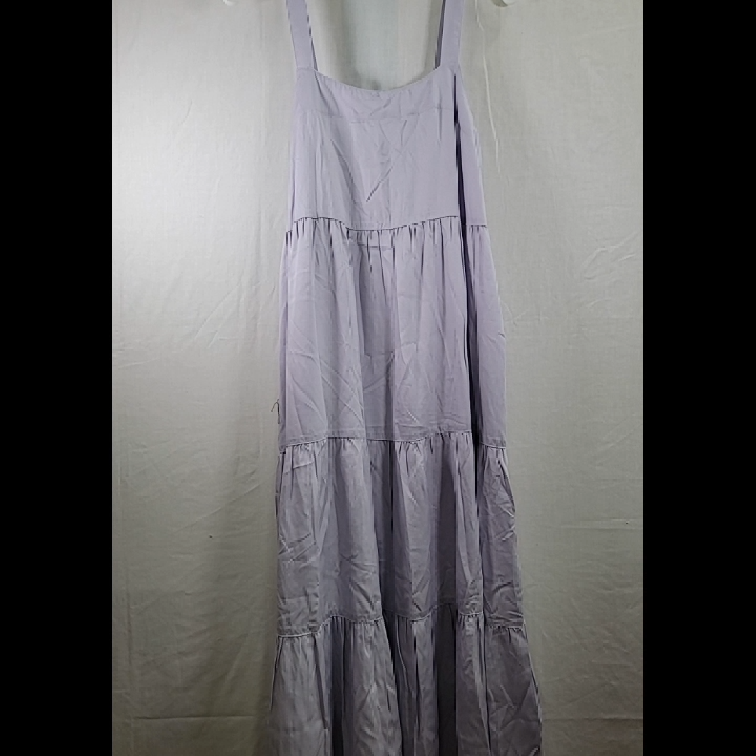 The Drop Women's Lavender Tiered Maxi Dress Size M