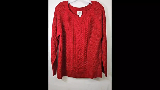 St. John's Bay Knit Red Sweater Size XL