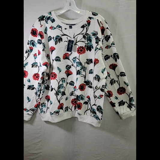 Karen Scott Floral Print Sweater Size L - NWT