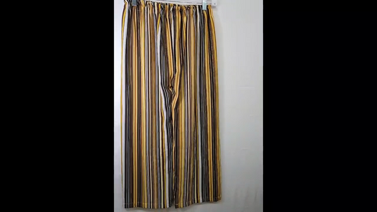 Boho Yellow Striped Wide Leg Pants Size S