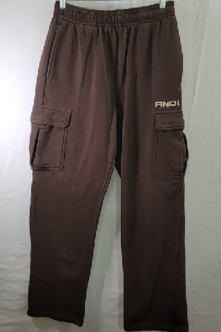 Vintage AND1 Basketball Men's Wide Leg Cargo Sweatpants Brown  Size M