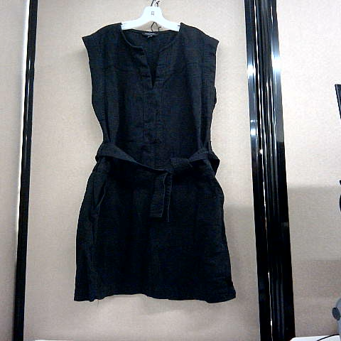 Banana Republic Womens Petite Sleeveless Belted Split Neck Denim Dress Size 4P | eBay