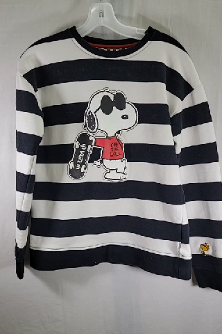 Vans Peanuts Striped Crewneck Sweatshirt Size M