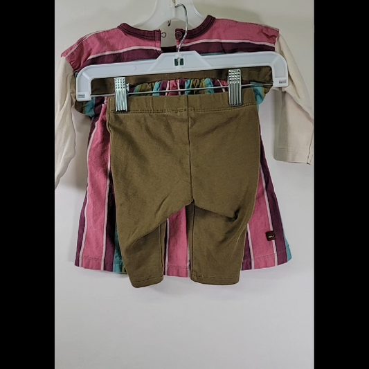 Tea Colorful Striped Baby Outfit Size 6-12 MO