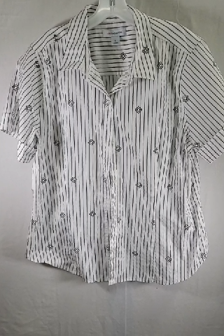 Liz Claiborne Cotton Striped Top Size XL