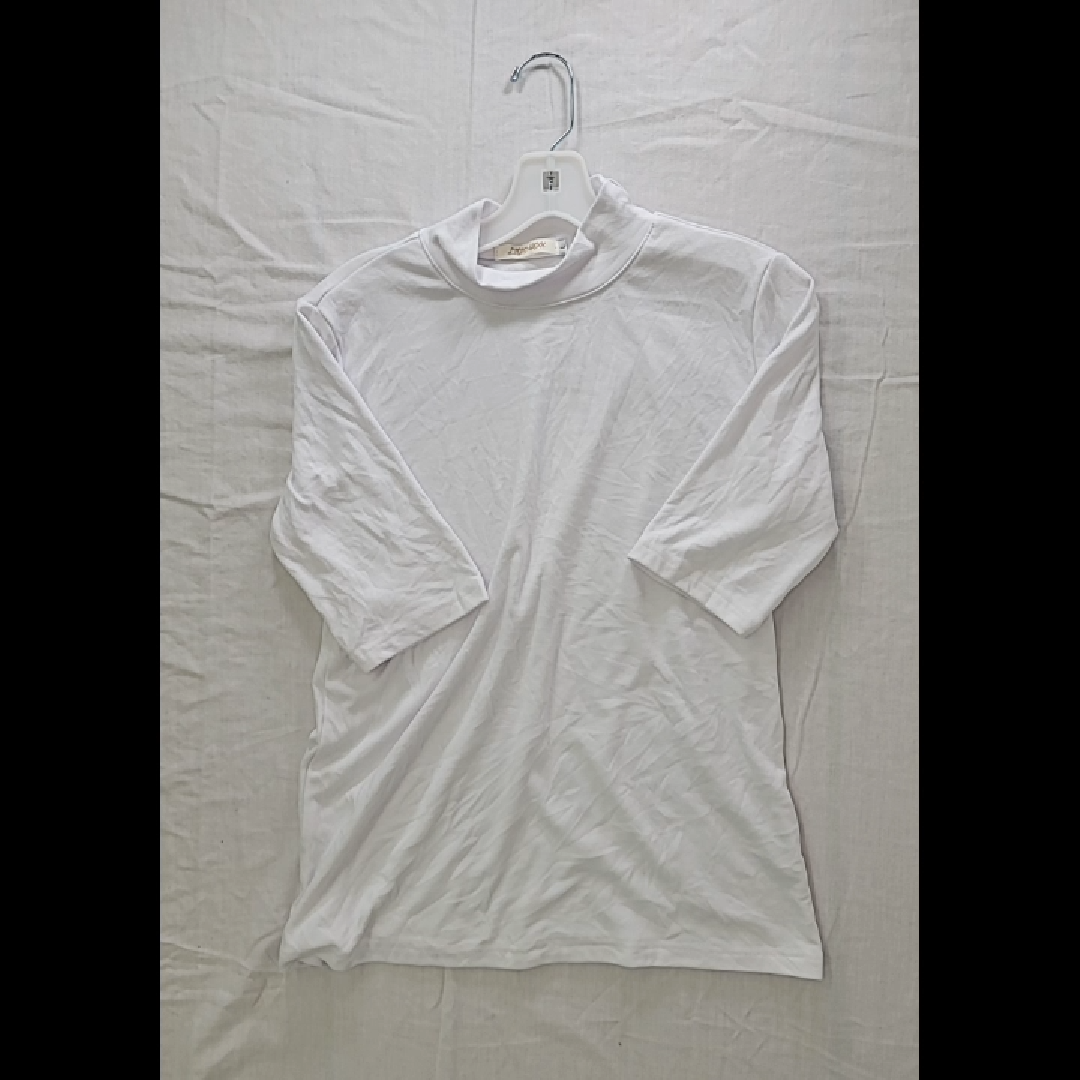Men's White Cotton T-Shirt in Size Large