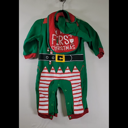 My Very First Christmas Baby Elf Suit Size 12-18 MO