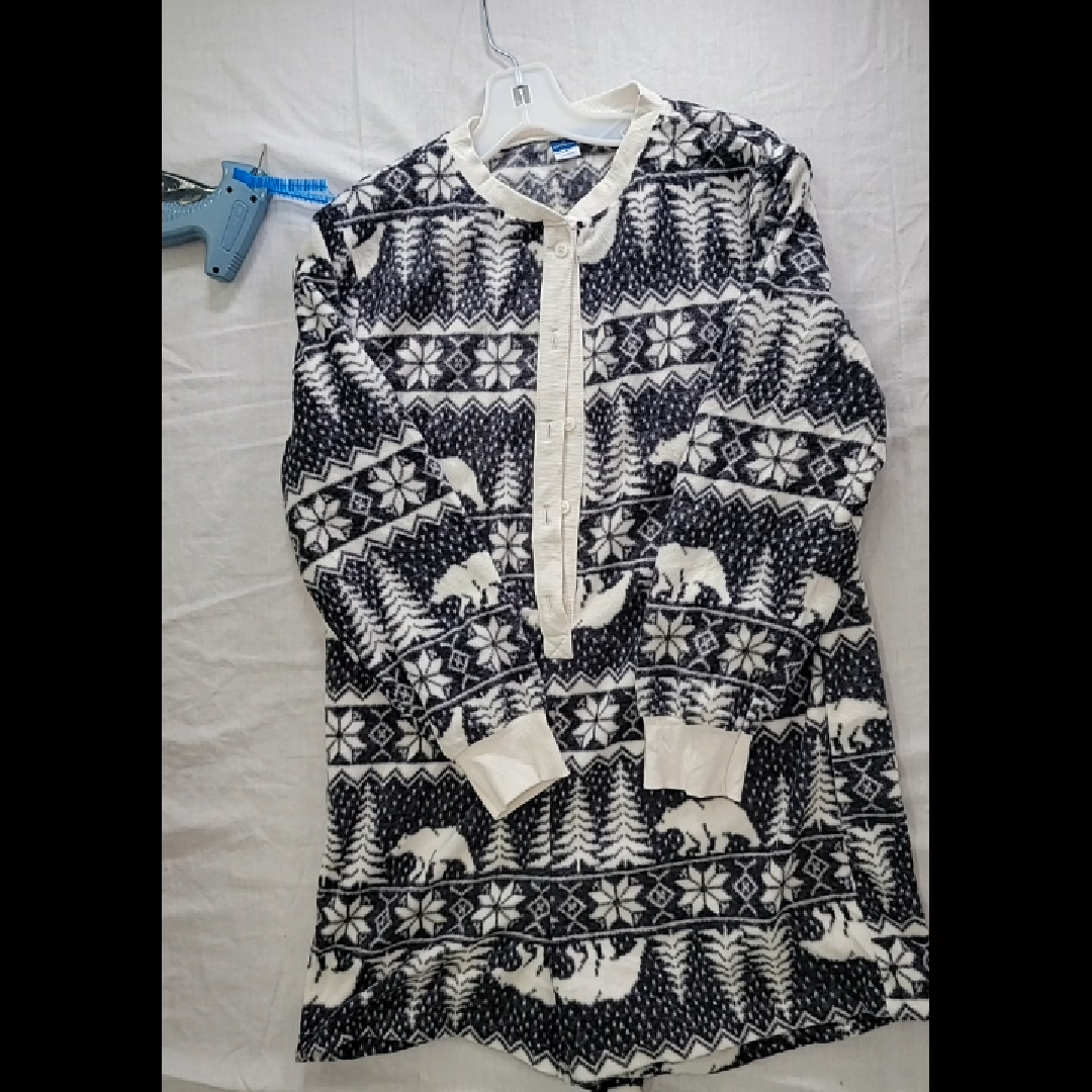 Old Navy XS Navy and White Printed Dress