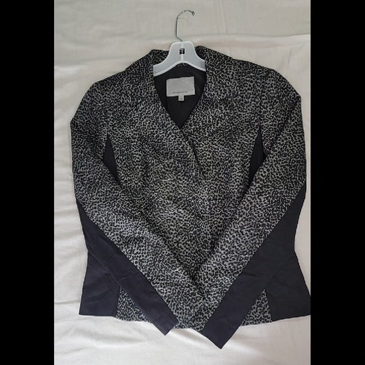 Classiques Entier Women's Blazer in Black and Gray Leopard Print