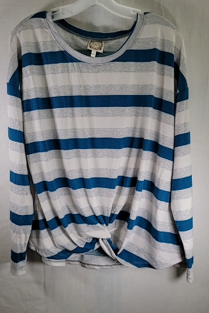 Russel Striped Long Sleeve Top Size L
