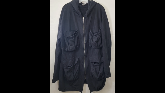 H & M Divided Mens Full Zipper Cargo Hoodie Size XL