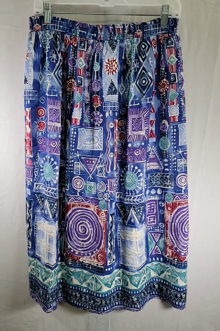 Vintage Connections Geometric Skirt Size M