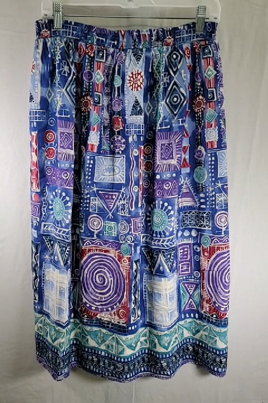 Vintage Connections Geometric Skirt Size M