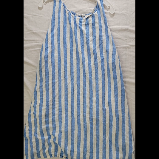 Ava & Viv Blue and White Striped Dress Size 3X