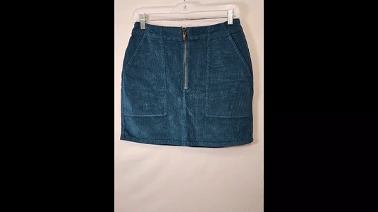 Wild Fable Teal Corduroy Skirt Size 6