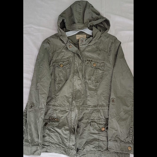 ASLEY Olive Green Hooded Jacket