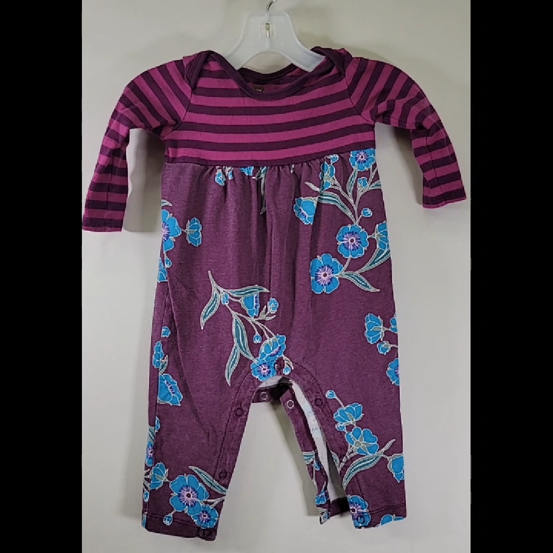 Tea Floral Print Baby Romper Size 3-6 MO