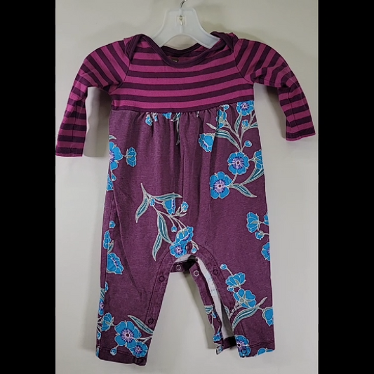 Tea Floral Print Baby Romper Size 3-6 MO