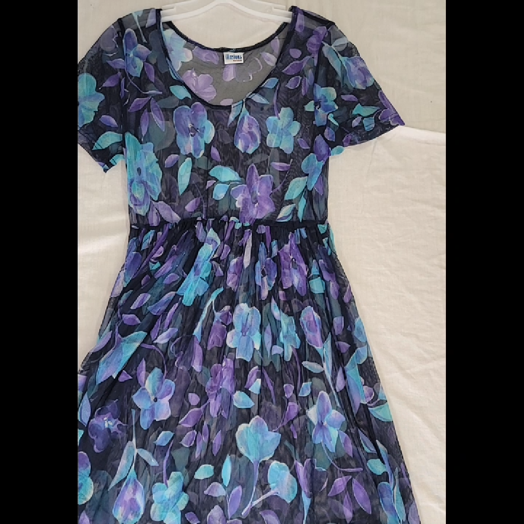 Floral Print Sheer Dress