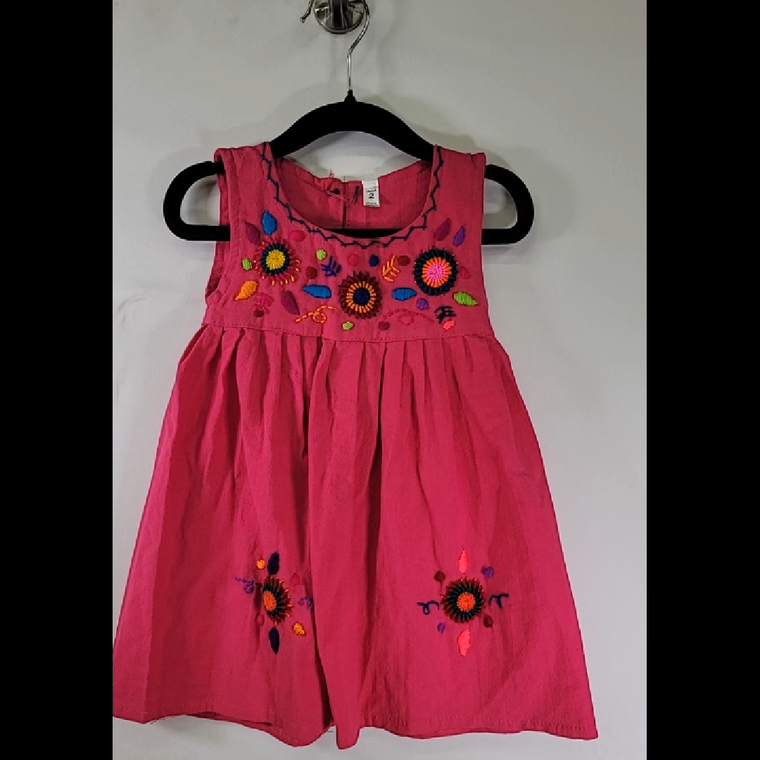 Talla Embroidered Pink Dress Size 2T