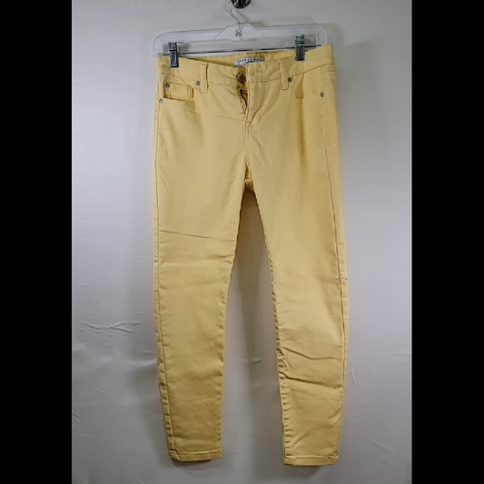 Chic Yellow Cotton Pants for Effortless Style