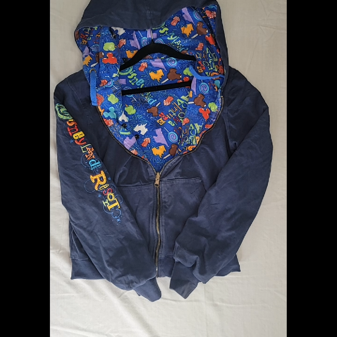 Colorful Patterned Hoodie with Double-Faced Hood