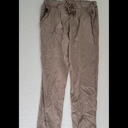 Venti6 Men's Brown Cotton Blend Pants - Size M