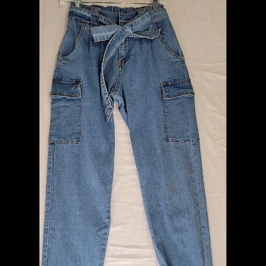 Jerich Bazi Women's Denim Cargo Pants - Size S