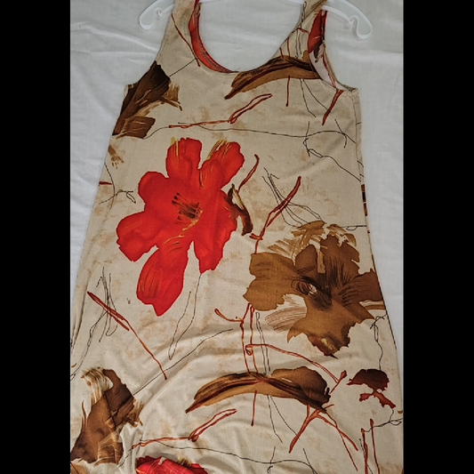 Jostar Vintage Floral Print Sleeveless Maxi Dress Size S