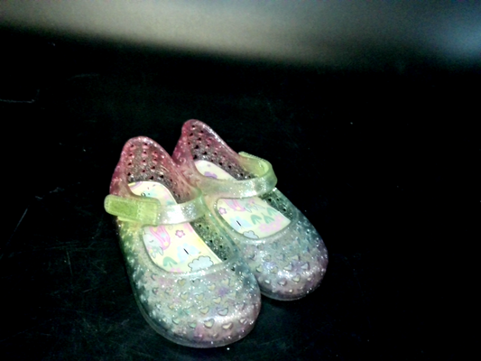 Wonder Nation Rainbow Unicorn Jelly Shoes Size 6