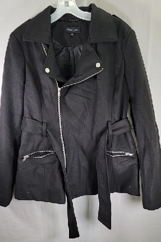 New Look Women's Black Wool Blend Jacket Size L