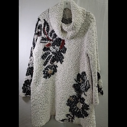 Cozy Floral Shawl Cardigan Size 2X