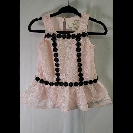 Kate Spade Pink Floral Lace Dress Size 12 MO