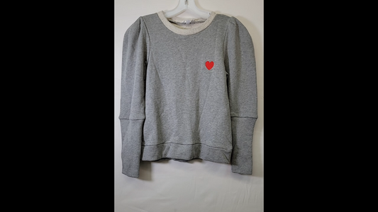 Gray Heart Sweater Size XS