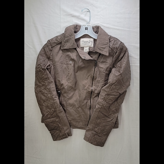 American Rag Brown Quilted Jacket for Women Size M