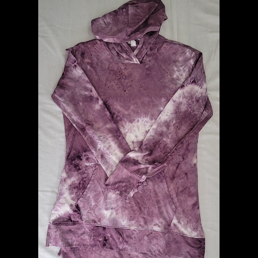Reebok Women's Purple Tie-Dye Hoodie - Size S/P