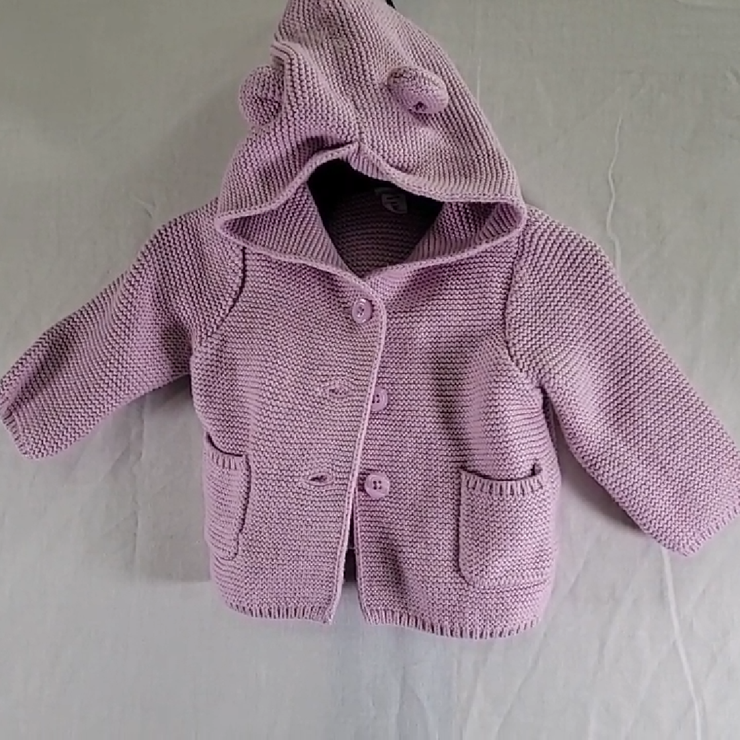 Gap Baby Knitted Jacket with Hood Size 3-6 MO