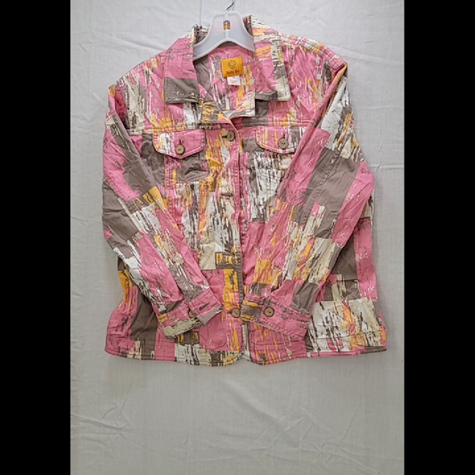Rugged Wear Women's Colorful Print Jacket - Size 14