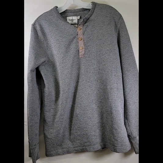 Goodfellow & Co Men's Gray Long Sleeve Henley Top