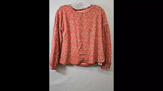 Pink Floral Crop Top Size L