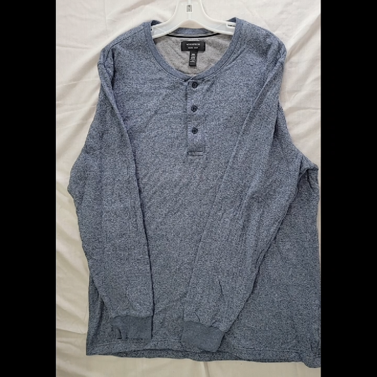 Nordstrom Men's Blue Long Sleeve Henley Shirt Size XXL