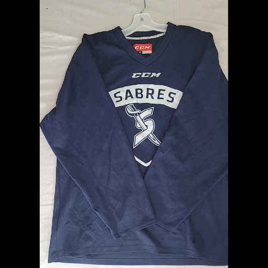CCM Sabres Men's Long Sleeve Hockey Jersey - Navy Blue Size M