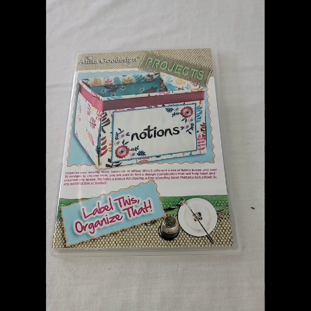 Anita Goodesign Notions Fabric Box Project
