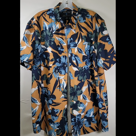 Nickel & Iron Floral Print Short Sleeve Shirt Size L
